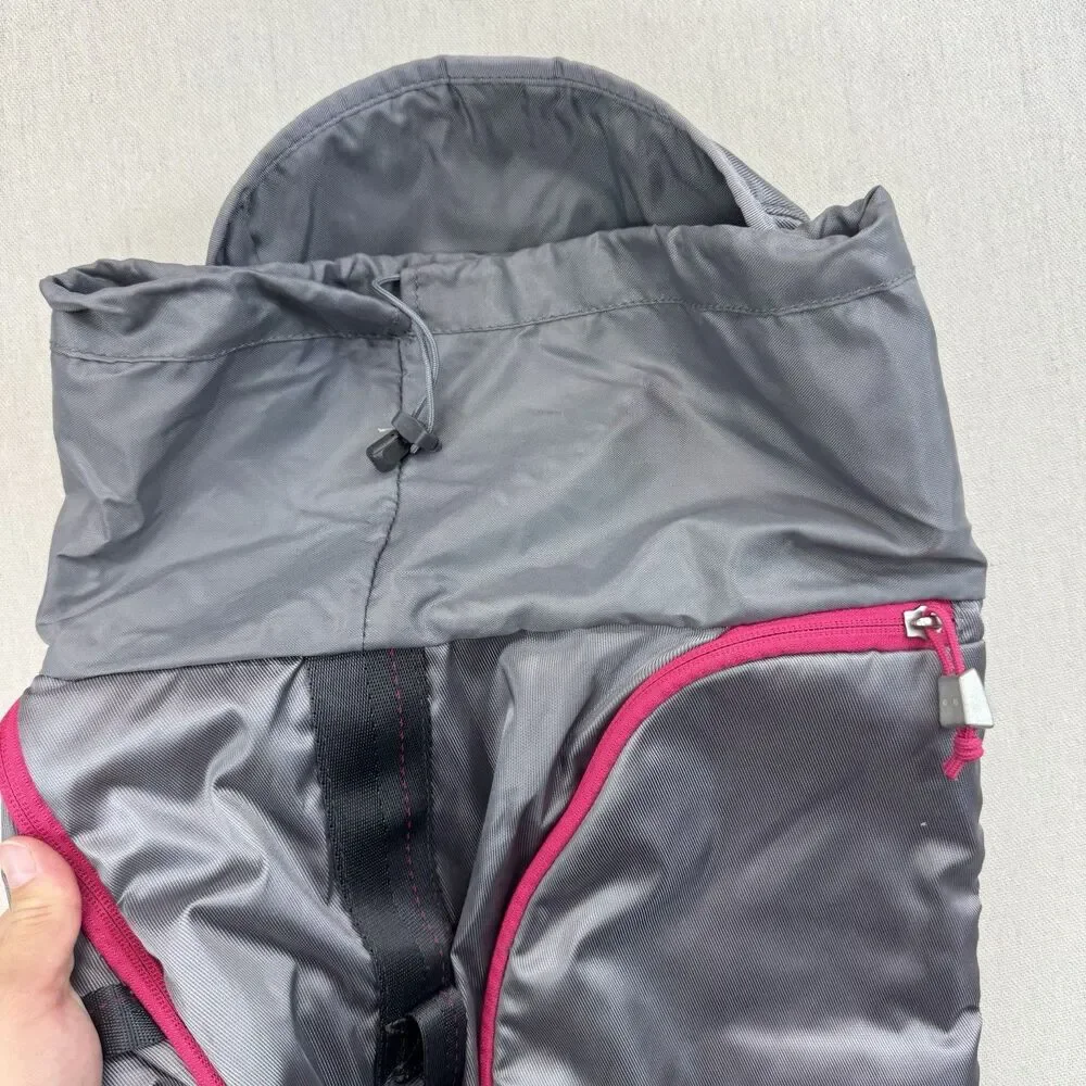The North Face Gray Pink Daypack Backpack Laptop Hiking School Travel Unisex